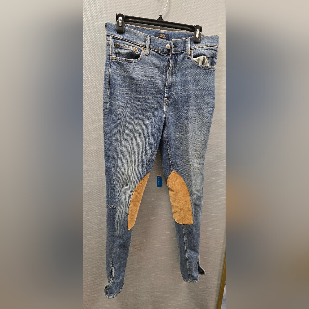 Ralph Lauren Denim Jeans with Tan Patches